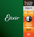 Elixir Nanoweb 14777 Stainless Steel E-Bass Strings, 45-130