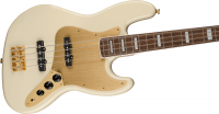 Squier 40th Anniversary Jazz Bass, Gold Edition, LRL, Olympic White; UVP= 599,99